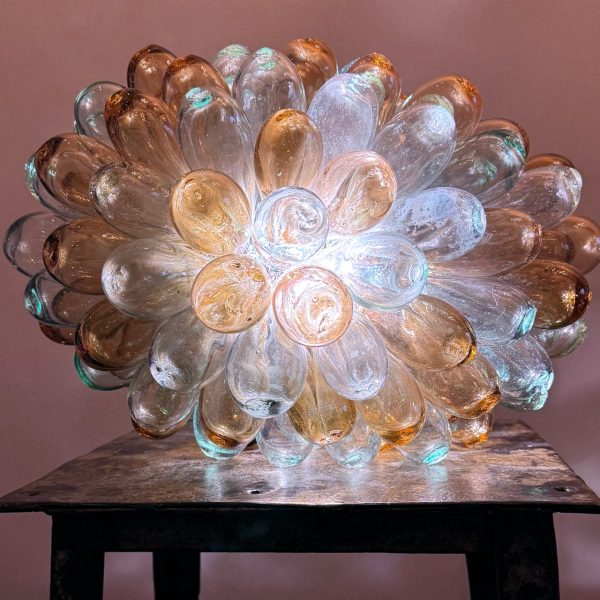 Lampada in gocce di vetro